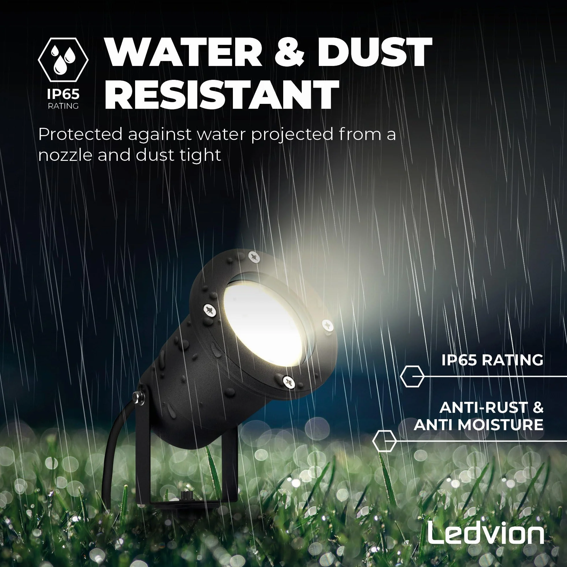 Ledvion Reflektor Ogrodowy LED IP65 220-240V Obrotowy Wodoszczelny