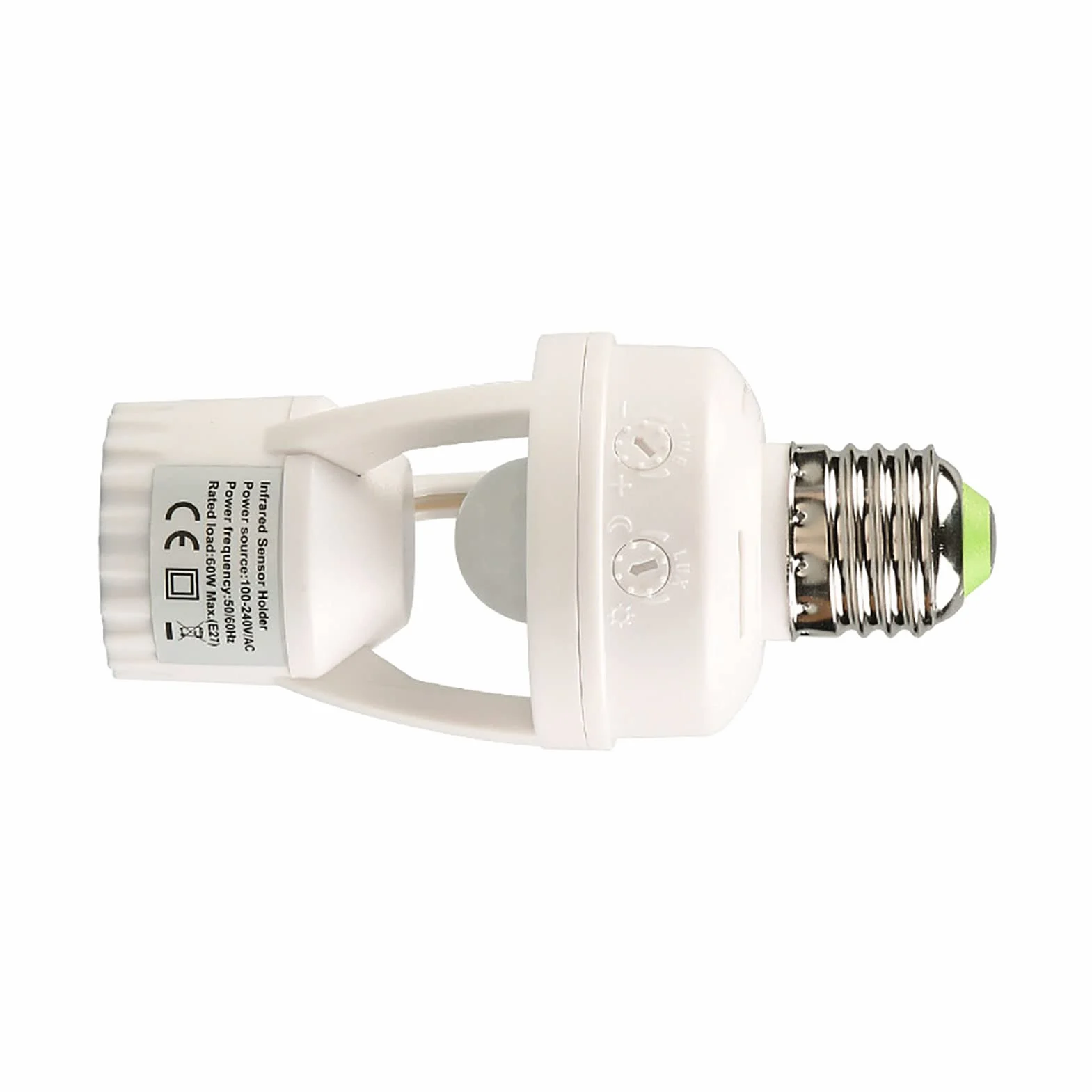 E27 Gniazdo światła z Czujnikiem Czas Opóźnienia 10-300 Sekund Zasięg 6 M Lampa Aktywowana Ruchem IR Adapter