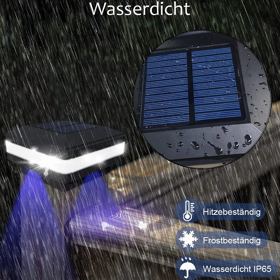 Solarne oświetlenie ogrodzenia, zaślepki słupków do wielu rozmiarów, 7 x 7,8 x 8,9 x 9, 10 x 10, standardowe słupki 6000 K, IP65, wodoszczelne zaślepki na słupki drewniane, zaślepki słupków