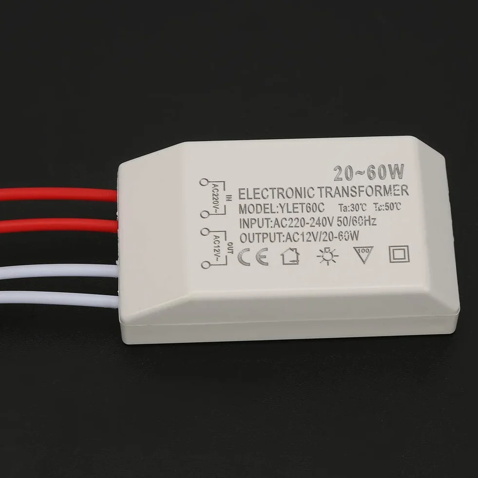 Transformator Elektroniczny Halogenowa G4 220 V AC 12 V 20 60 W Inteligentny Sterownik Zasilacza