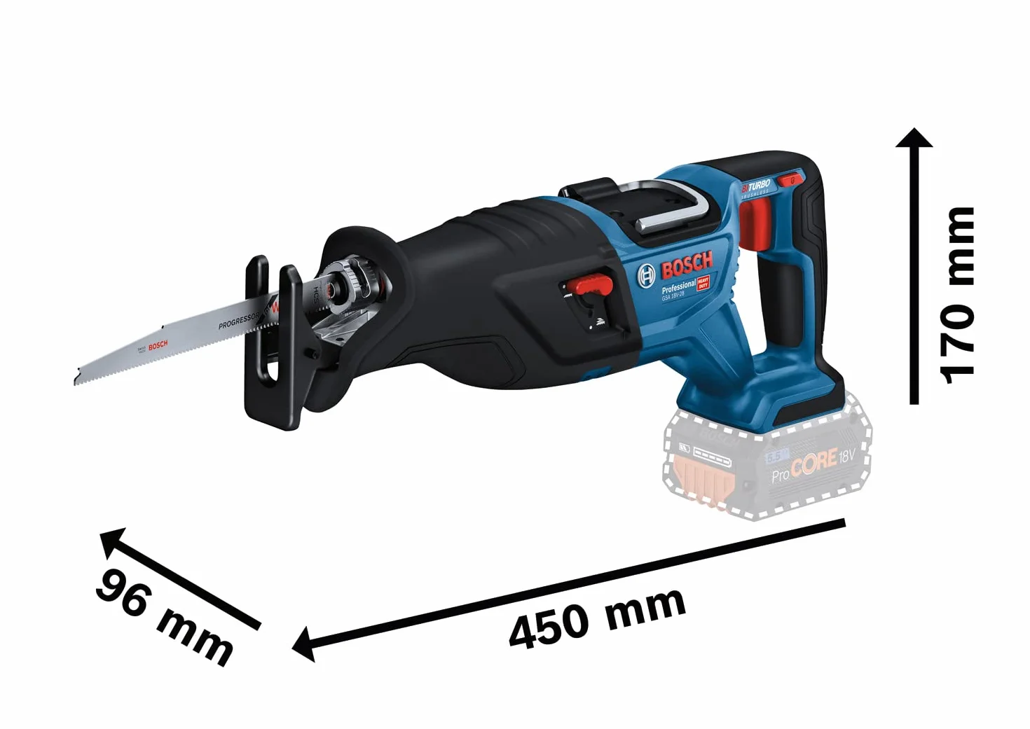 Bosch Professional GSA 18V-28 Bezprzewodowa piła szablasta BITURBO 18V