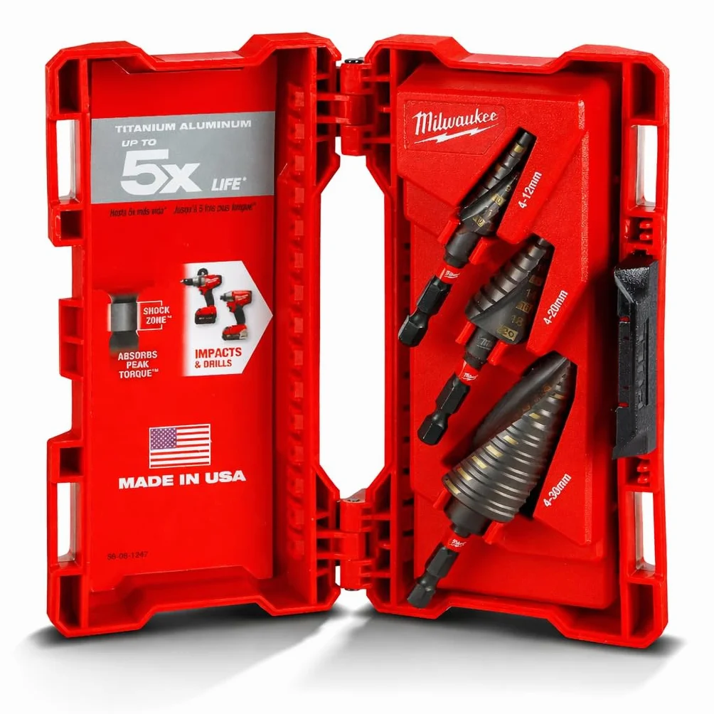 Milwaukee Zestaw wierteł krokowych Shockwave™ 3 szt. 4 do 12 mm