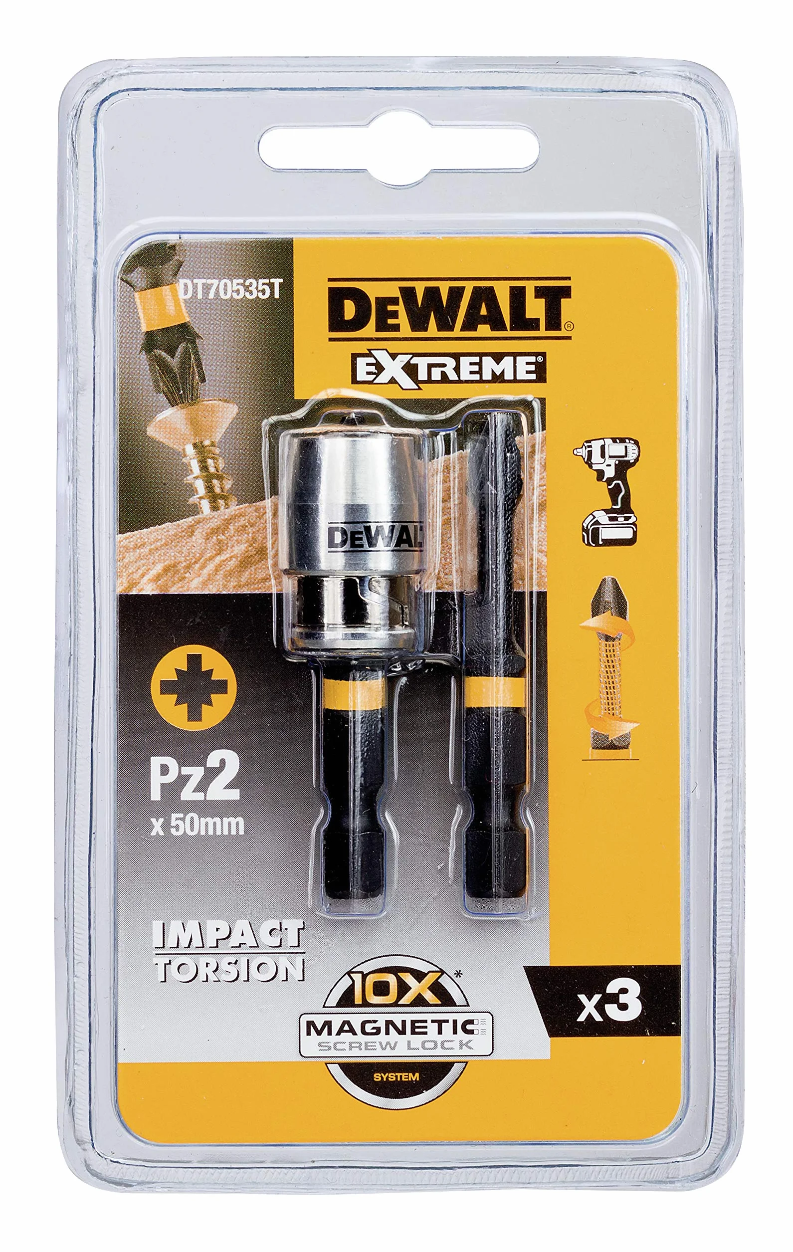 Dewalt Zestaw Bitów Czarny 12,2 x 7,4 x 1,8 cm 30 g