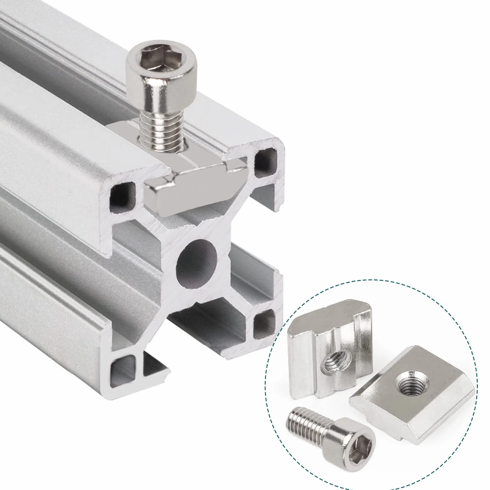 Zestaw kamieni do rowków M8 seria 3030 stal węglowa śruba sześciokątna złącza wtykowe do profilu aluminiowego
