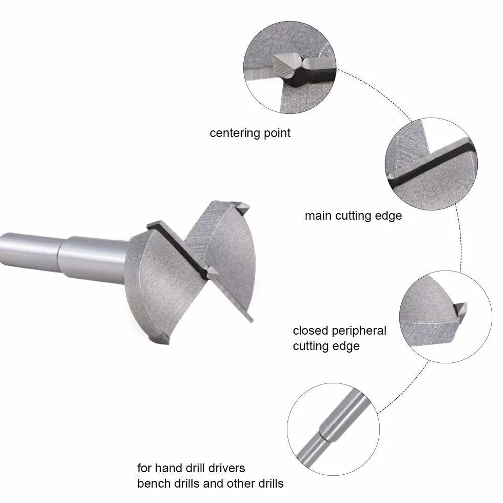 flintronic Wiertła Forstnera zestaw otwornic 3 szt. 45 50 60 mm z węglika spiekanego