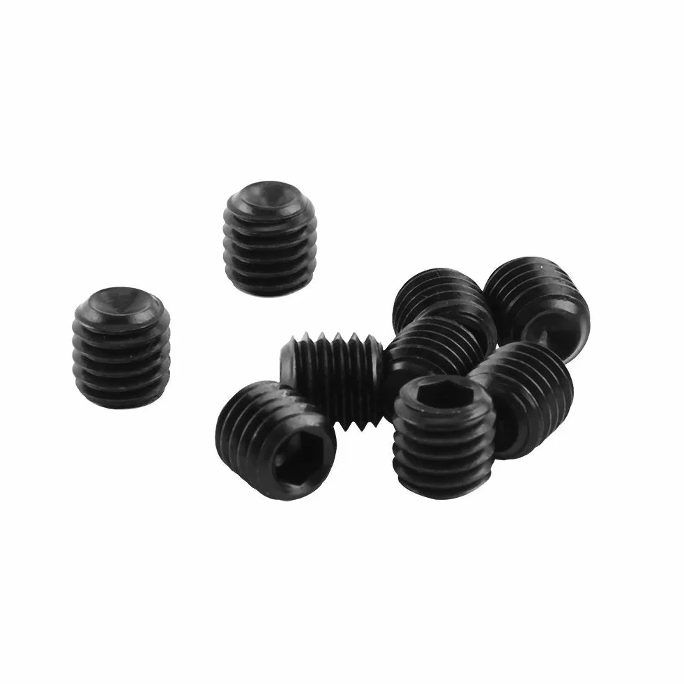 Madenschrauben Kopf Muttern DIN916 M3-M8 Schwarz Legiertem Stahl Hex Gewinde Cup Point Sortiment Kits