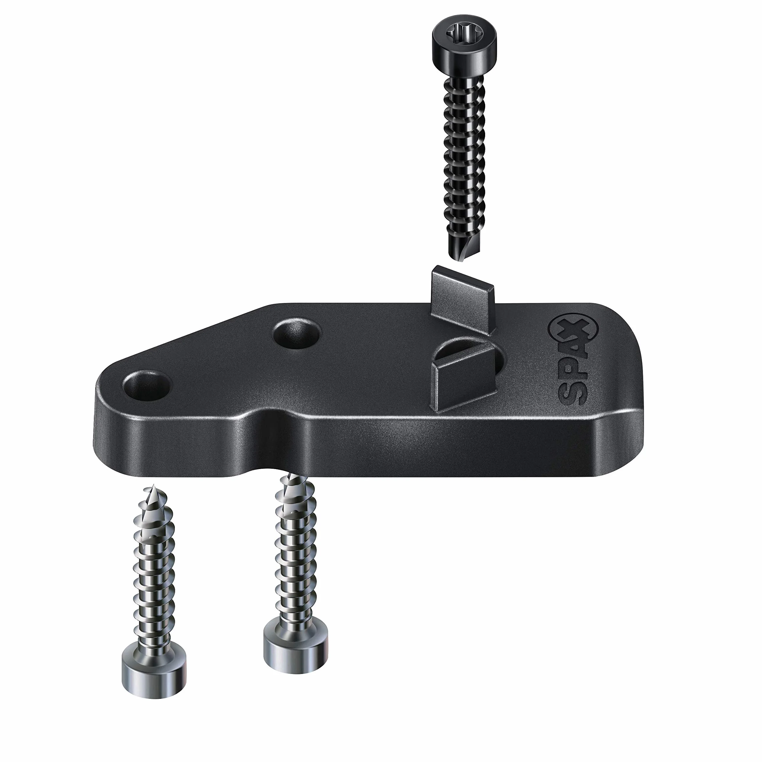SPAX Stick pro, niewidoczne mocowanie tarasu na drewnie i aluminium, 40 pałek, w zestawie śruby na ok. 1 m² taras, czarny – 5009422556609
