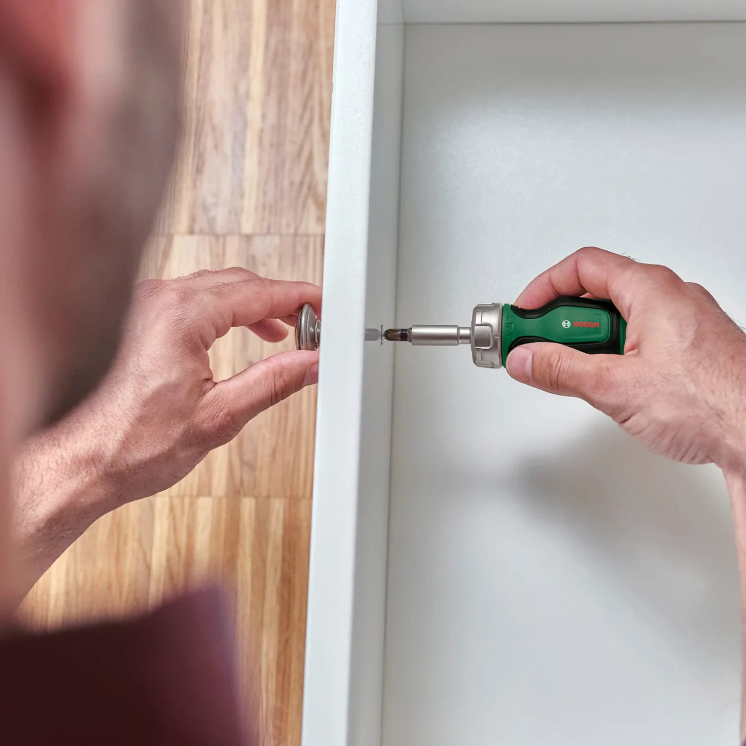 Bosch wkrętak z grzechotką 6 końcówek PZ1/2 PH2 SL4 TX25 HEX5 uchwyt magnetyczny