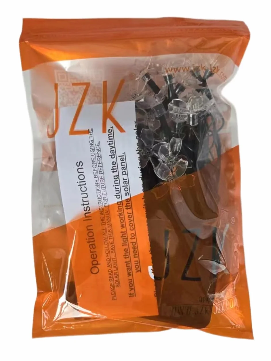 JZK 6,5 m 21 stóp wodoodporne lampki solarne LED w kształcie kwiatów, ciepła biel, lampki zewnętrzne do dekoracji ogrodu, lampki wewnętrzne do dekoracji na wesele, Boże Narodzenie, przyjęcie
