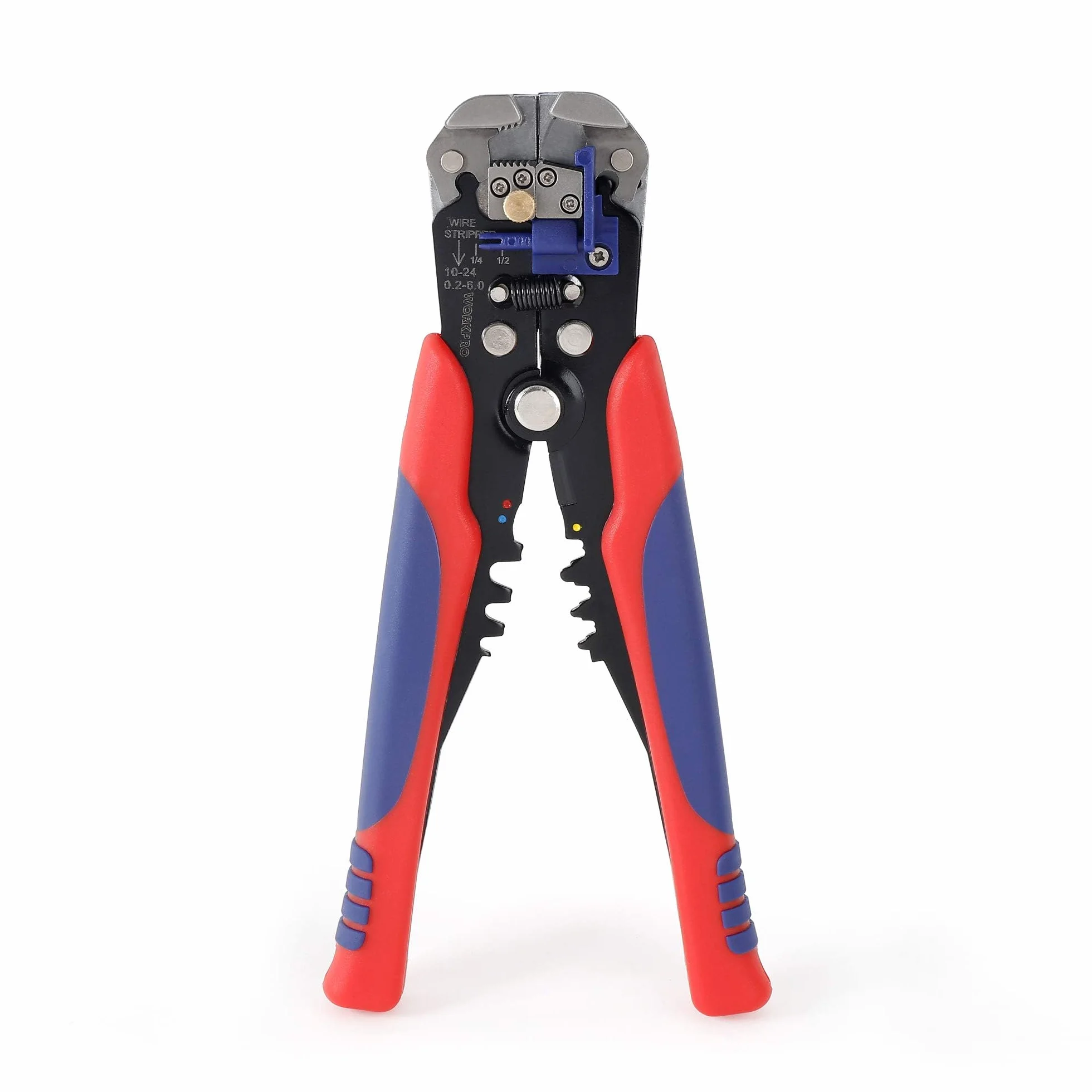 WORKPRO Odizolowywacz izolacji, automatyczne zdejmowanie izolacji, szczypce do kabli AWG 22-10 (0,2~6,0 mm²) 200 mm