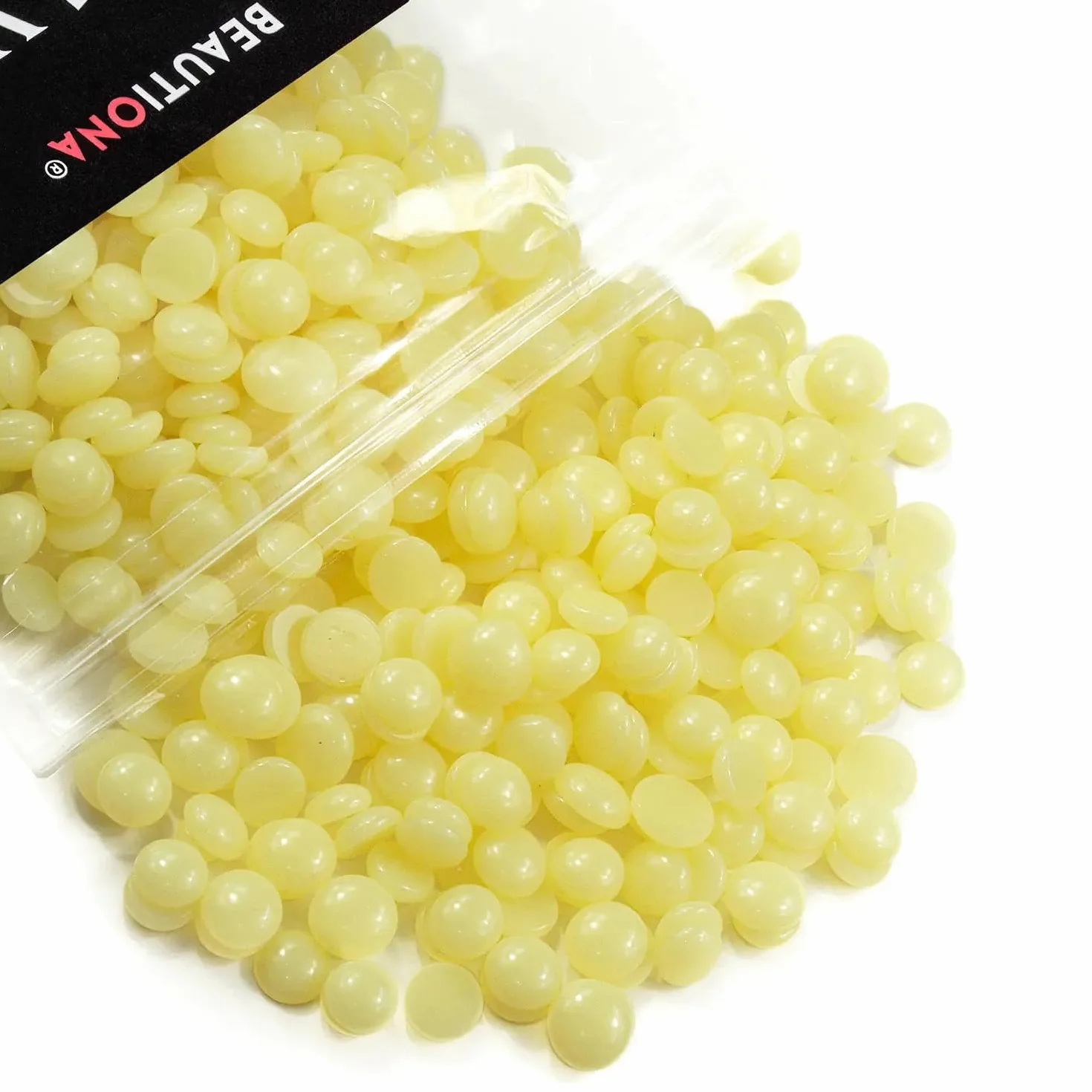 Naturalny wosk twardy w kroplach do depilacji, depilacja bez pasków na twarz, brwi, ramiona, nogi, strefę bikini, depilacja dla wszystkich typów skóry (1 000 g, wosk miodowy)
