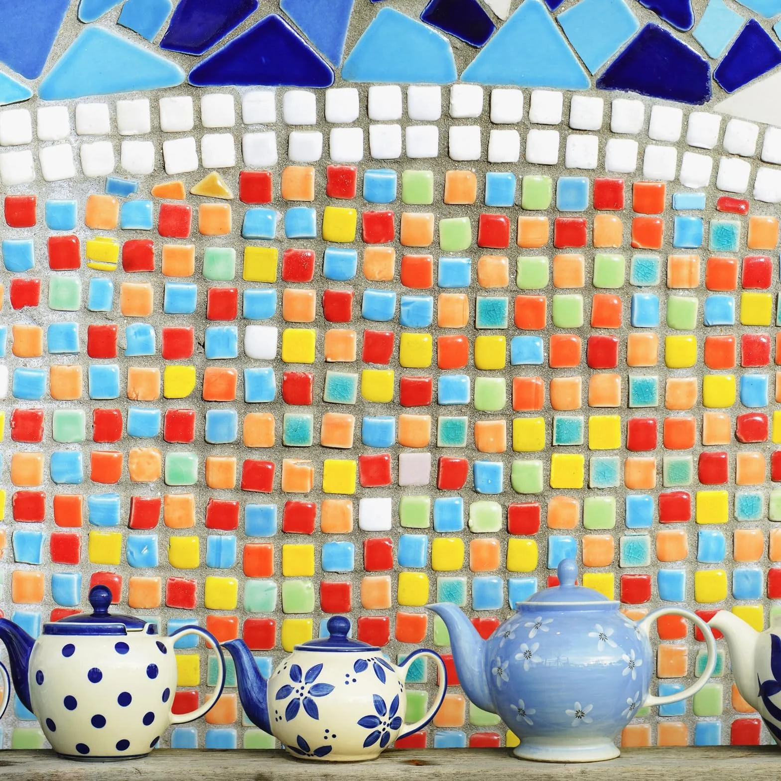 Ceramiczne płytki mozaikowe 205 szt. kwadratowe zestawy do majsterkowania wielokolorowe