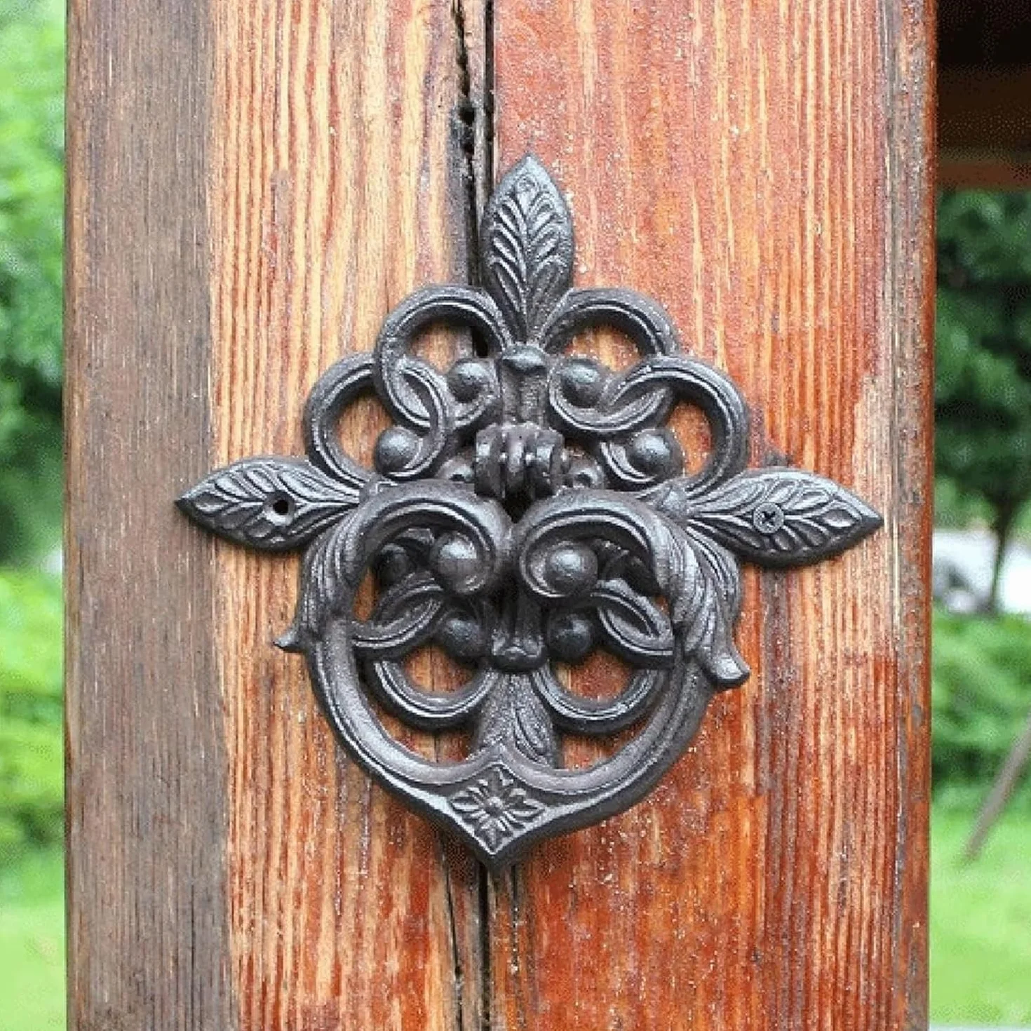 Żeliwna kołatka do drzwi wejściowych vintage antyczna dekoracja