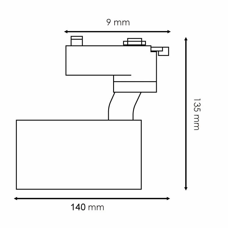 VoltShine Berno lampa LED na szynę 12W jednofazowa 3000K ciepłe światło