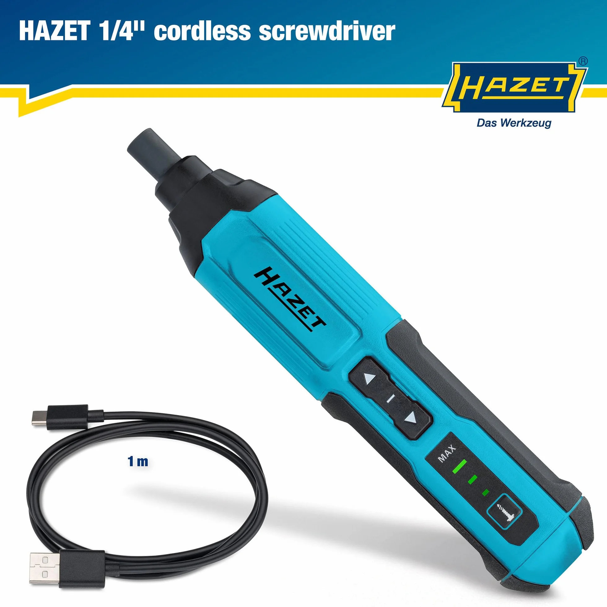 HAZET 9230B-2 wkrętarka akumulatorowa 1/4 cala 4 V litowa 5 Nm LED USB-C