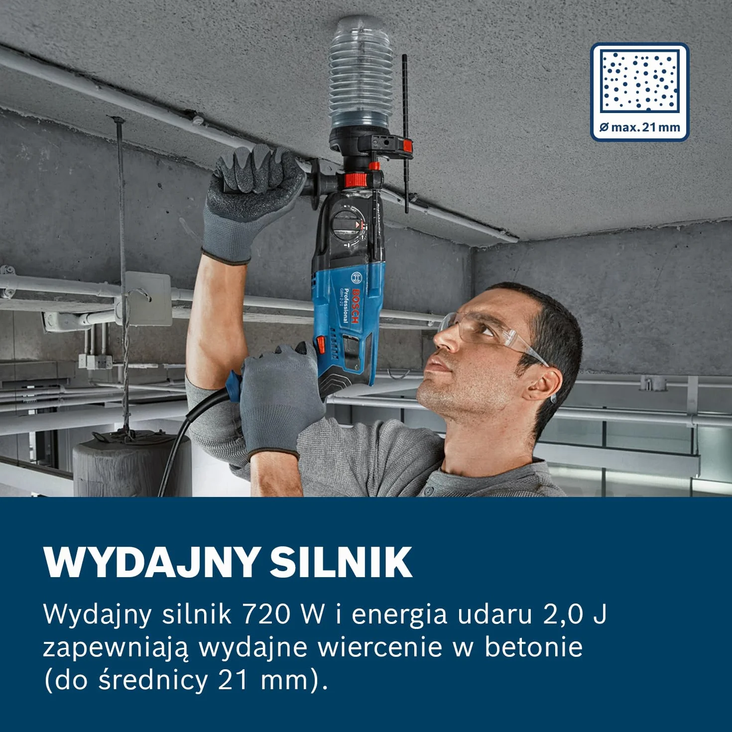 Bosch Professional Młot udarowo-obrotowy GBH 2-21 SDS plus