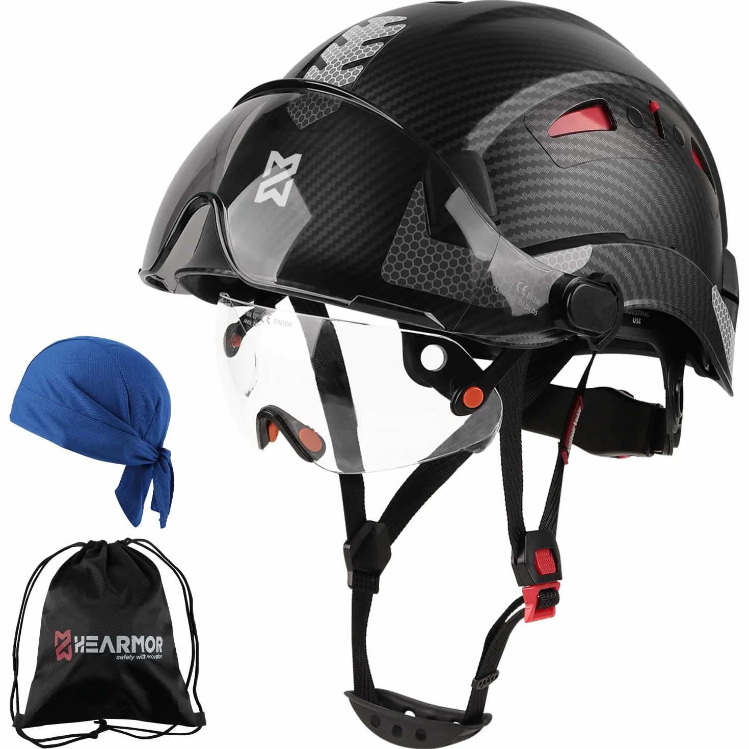 HEARMOR Kask ochronny ANSI Z89.1 EN397 6-punktowy czepek roboczy