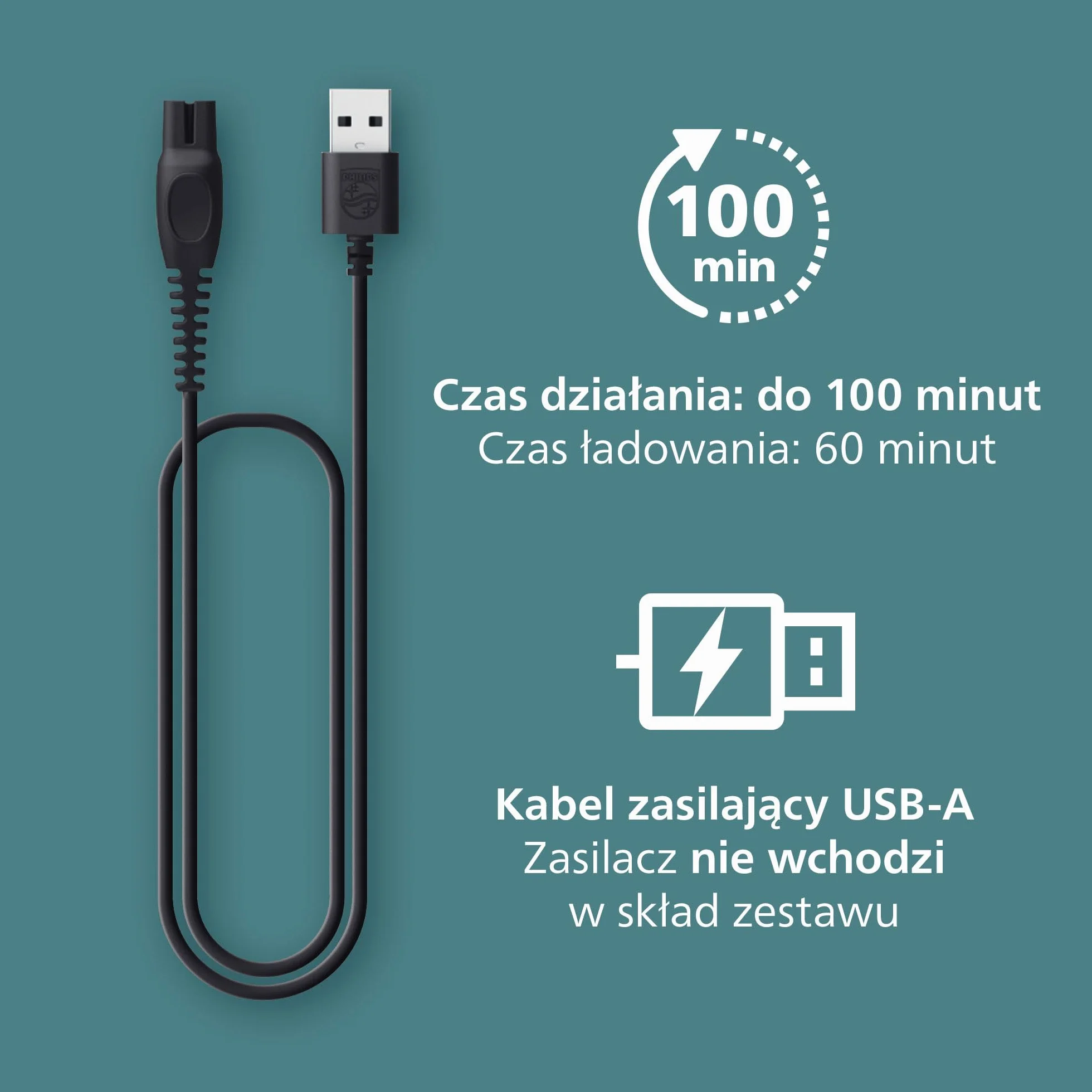 Philips Body Groomer Seria 5000 – trymer do ciała dla mężczyzn Triple Protect, Zapewnia golenie okolic intymnych, Trymer jest w pełni wodoodporny, a jego czas działania wynosi 100 minut; BG5485/30