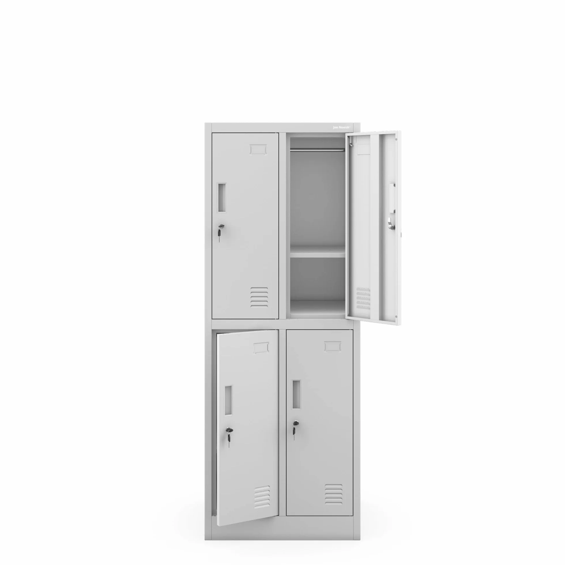 Metalowa szafka BHP ubraniowa z drążkami i otworami wentylacyjnymi zamykana na klucz 150x56x45 cm