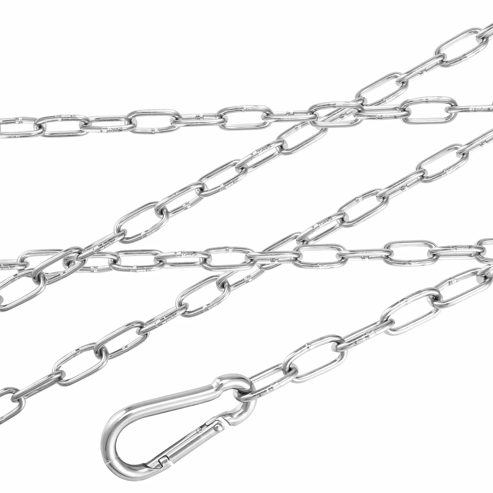 Łańcuch ze stali nierdzewnej 304 2 mm, łańcuch metalowy 5M, łańcuch stalowy, łańcuch metalowy do zawieszania, łańcuch przedłużający, łańcuch ze stali nierdzewnej do zawieszania na łańcuch dla psa