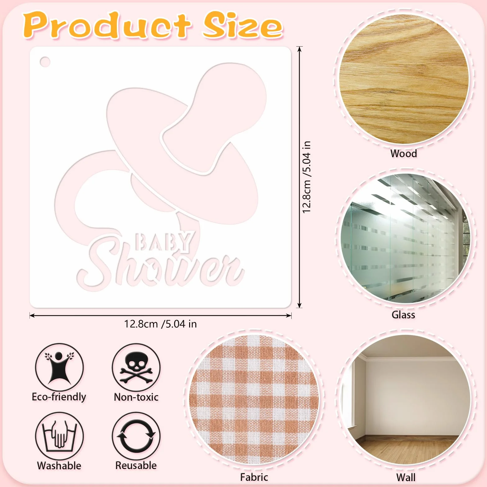 Szablony na baby shower motyw dziecka 25 szt zestaw do malowania tkanin wielokrotnego użytku rękodzieło
