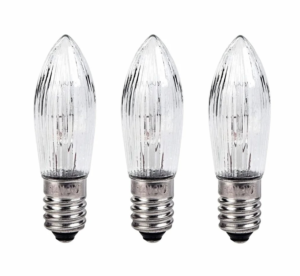ShuoHui 6 x świeca ryflowana do łuków spawalniczych z lampami, 8 V/12 V/14 V/23 V/34 V/3 W, z gwintem E10 (24 V)
