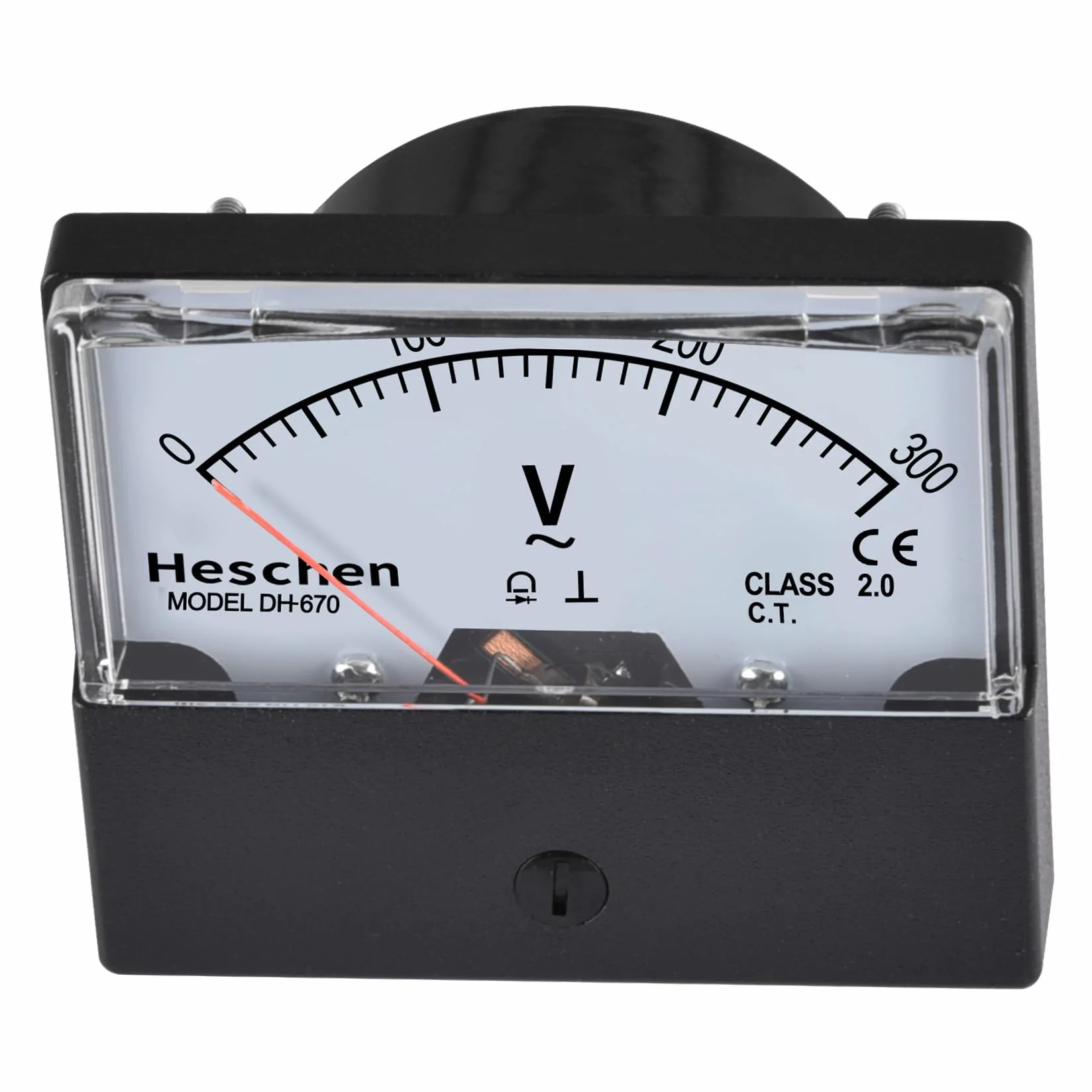 Heschen Woltomierz prostokątny, panel analogowy, miernik napięcia, 670, styl AC 0-300 V, klasa 2,5