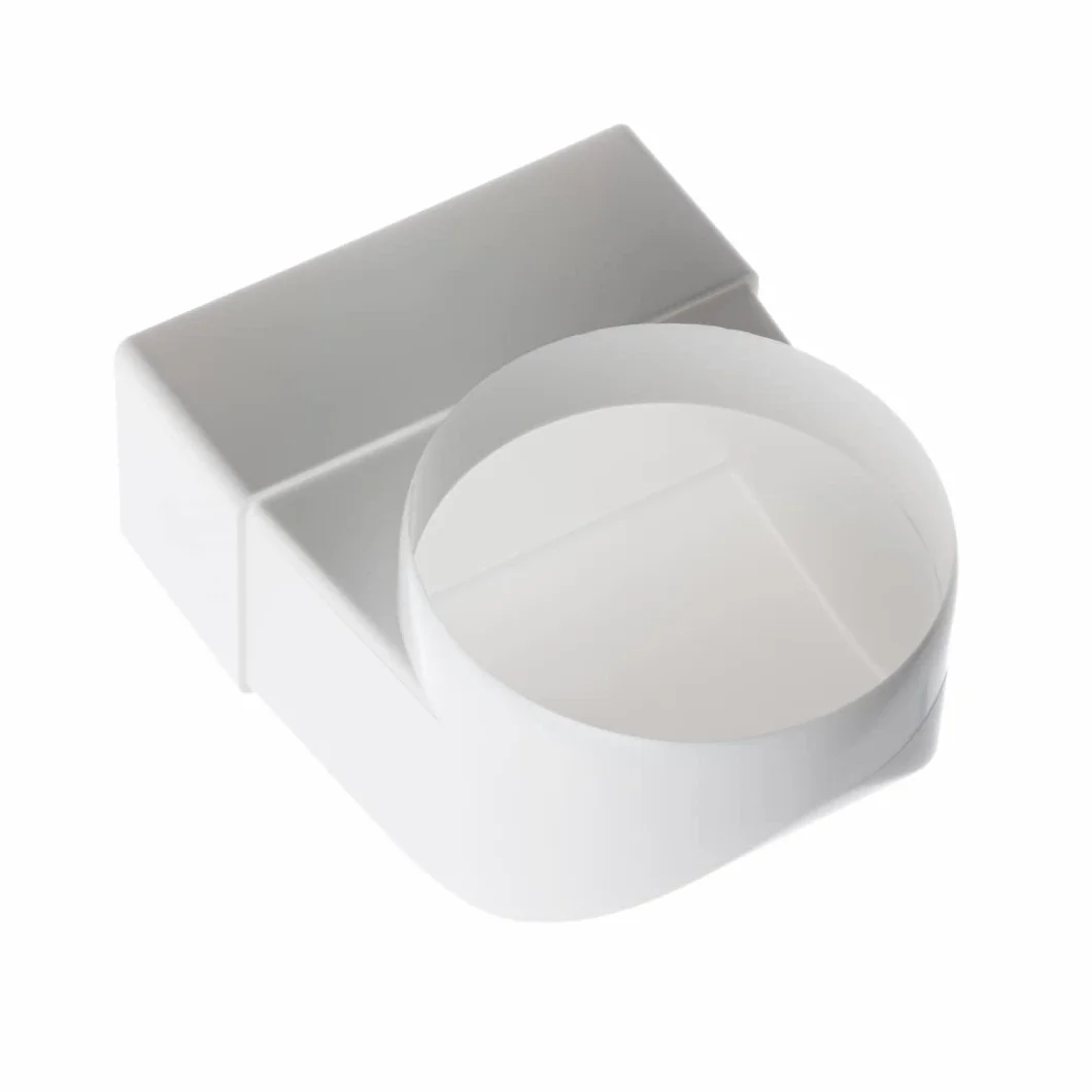 Element zwrotny 90° Ø 100-110 x 55 mm kanał płaski prostokątny rura wentylacyjna łącznik