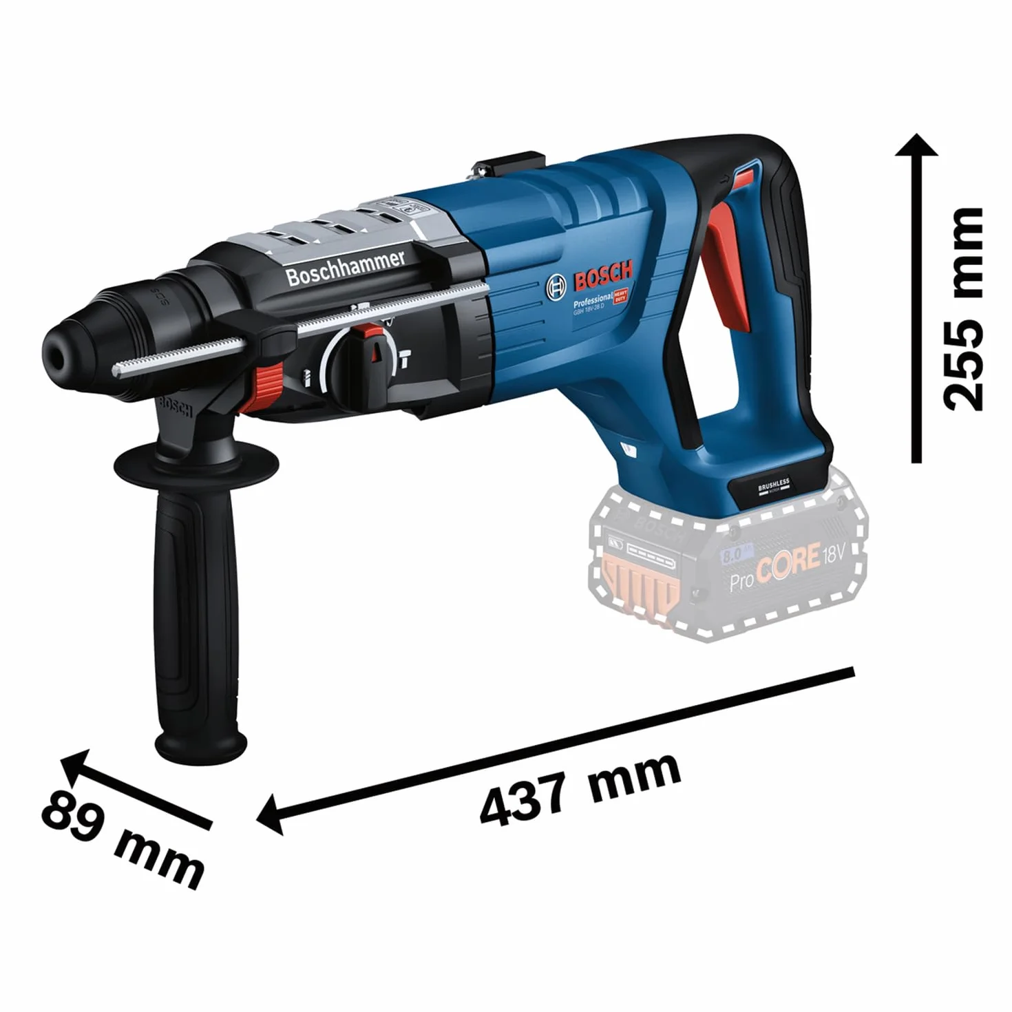 Bosch GBH 18V-28 D akumulatorowy młot udarowo-obrotowy 18 V bez akumulatora i ładowarki