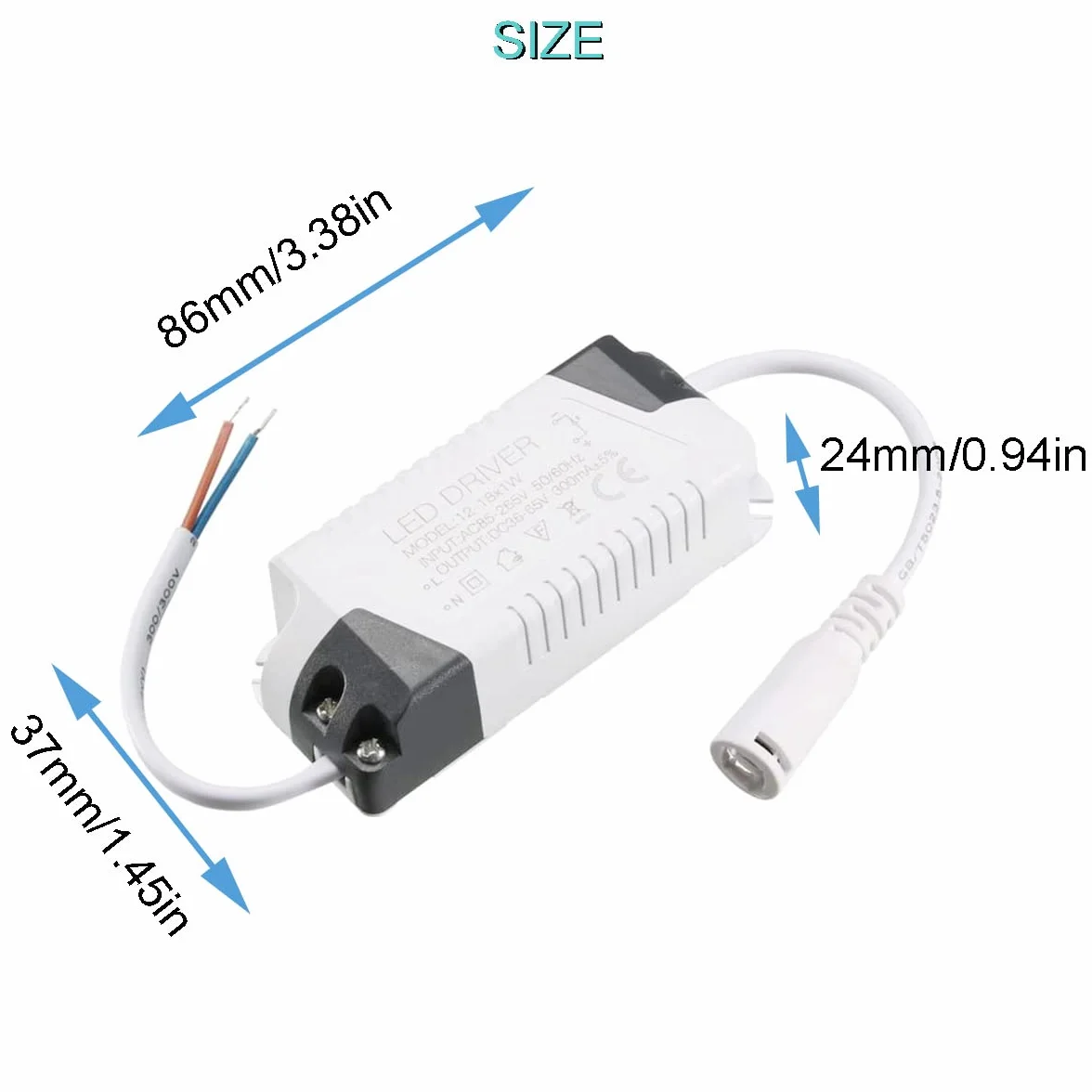 LED Driver DC zasilacz transformator 300 mA AC 85-265 V niskie napięcie CH-2