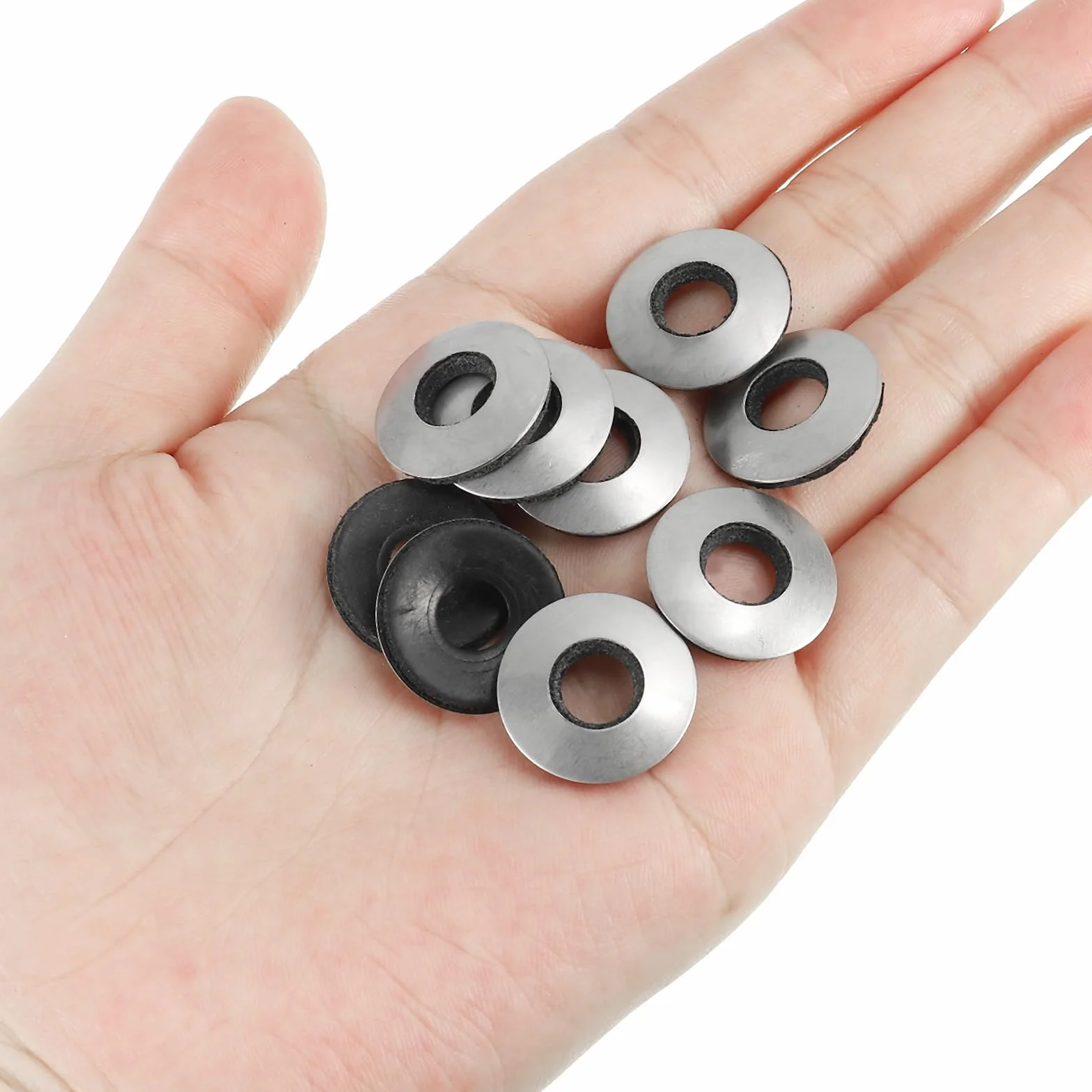 PATIKIL Uszczelki gumowe neoprenowe EPDM Podkładki uszczelniające ze stali nierdzewnej 304, 50 sztuk 8 x 22 mm Uszczelki gumowe neoprenowe do śrub do zaopatrzenia morskiego