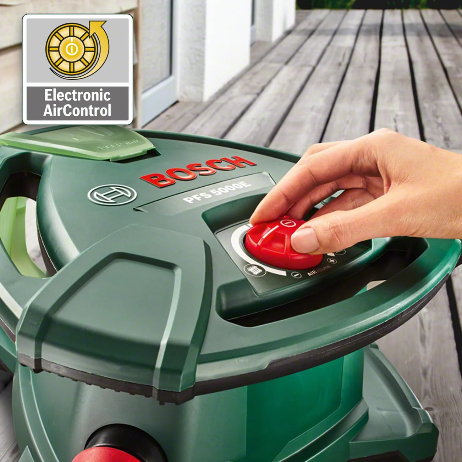 Bosch System natryskowy PFS 5000 E (1200 W, 2 x pojemnik na farbę 1000 ml, dysze do farb ściennych, lakierów i lazur, w kartonie)