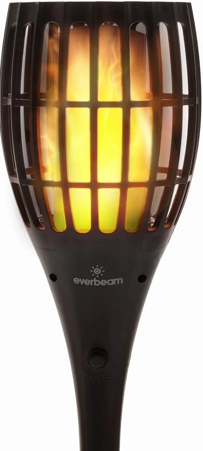 Everbeam P1 Solar Torch Light 96 LED Waterproof Outdoor Flickering Flame 4 Pack