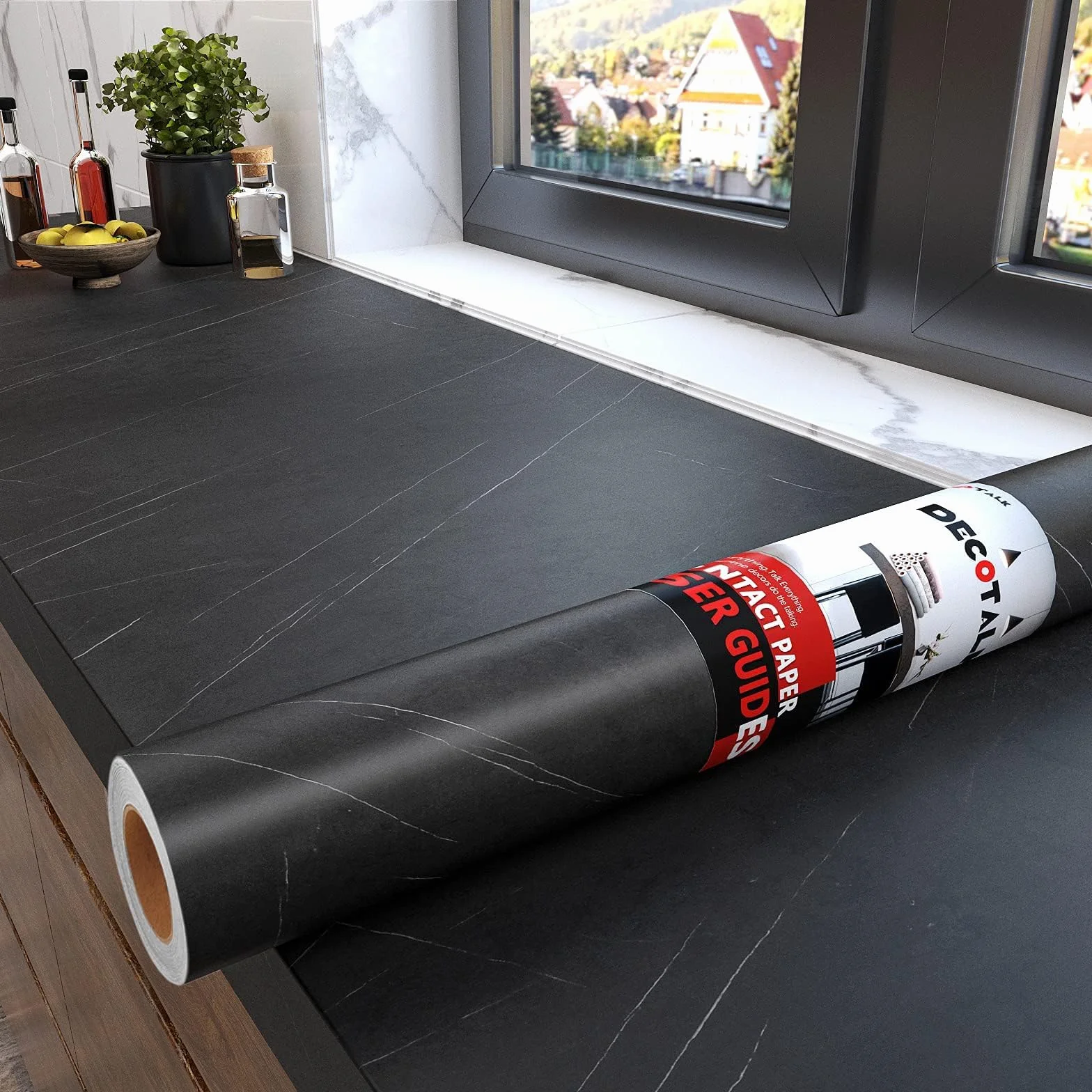 Decotalk Tapeta marmurowa samoprzylepna 40x300 cm winylowa wodoodporna