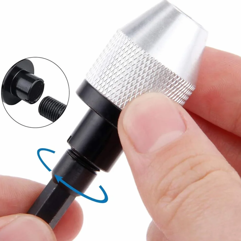 Bezkluczykowy uchwyt wiertarski 1/4 cala sześciokątny 0,3-6,5 mm adapter wiertarki udarowej