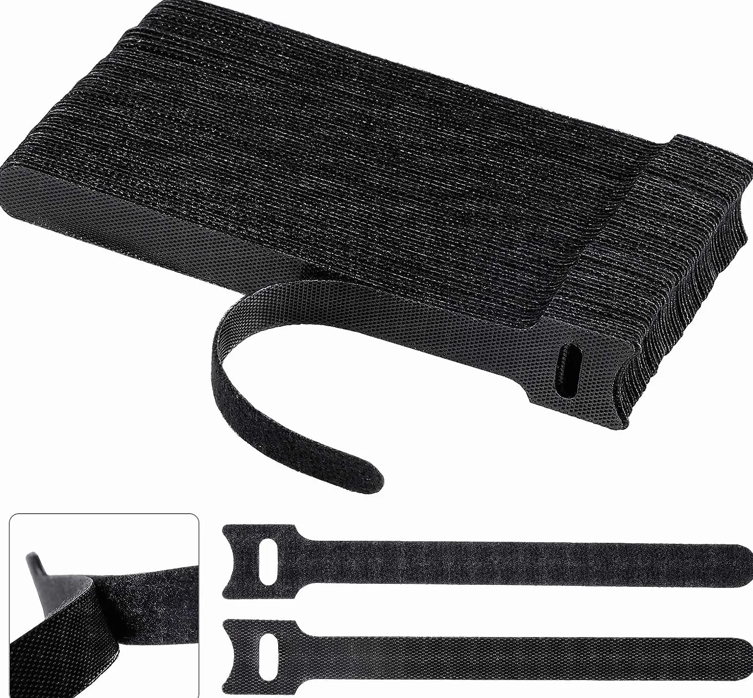 Opaski kablowe na rzepy 150x12 mm wielokrotnego użytku 60 sztuk
