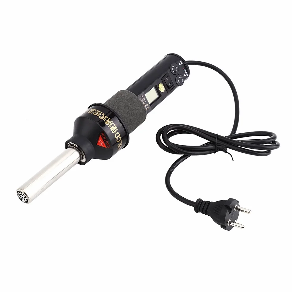 Pistolet na gorące powietrze 450 W LCD 4 dysze regulator temperatury