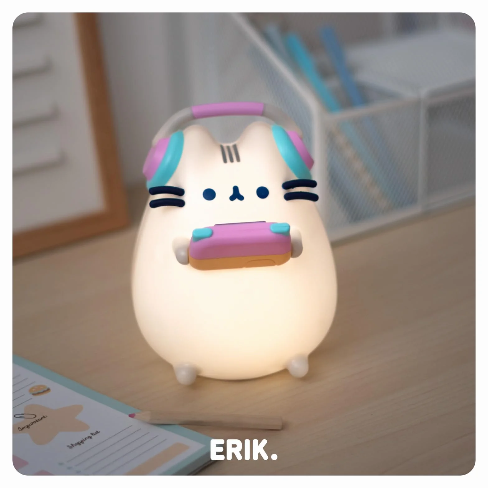 Grupo Erik Pusheen The Cat Lampa dekoracyjna zasilana bateriami lub USB Lampka nocna dla dzieci