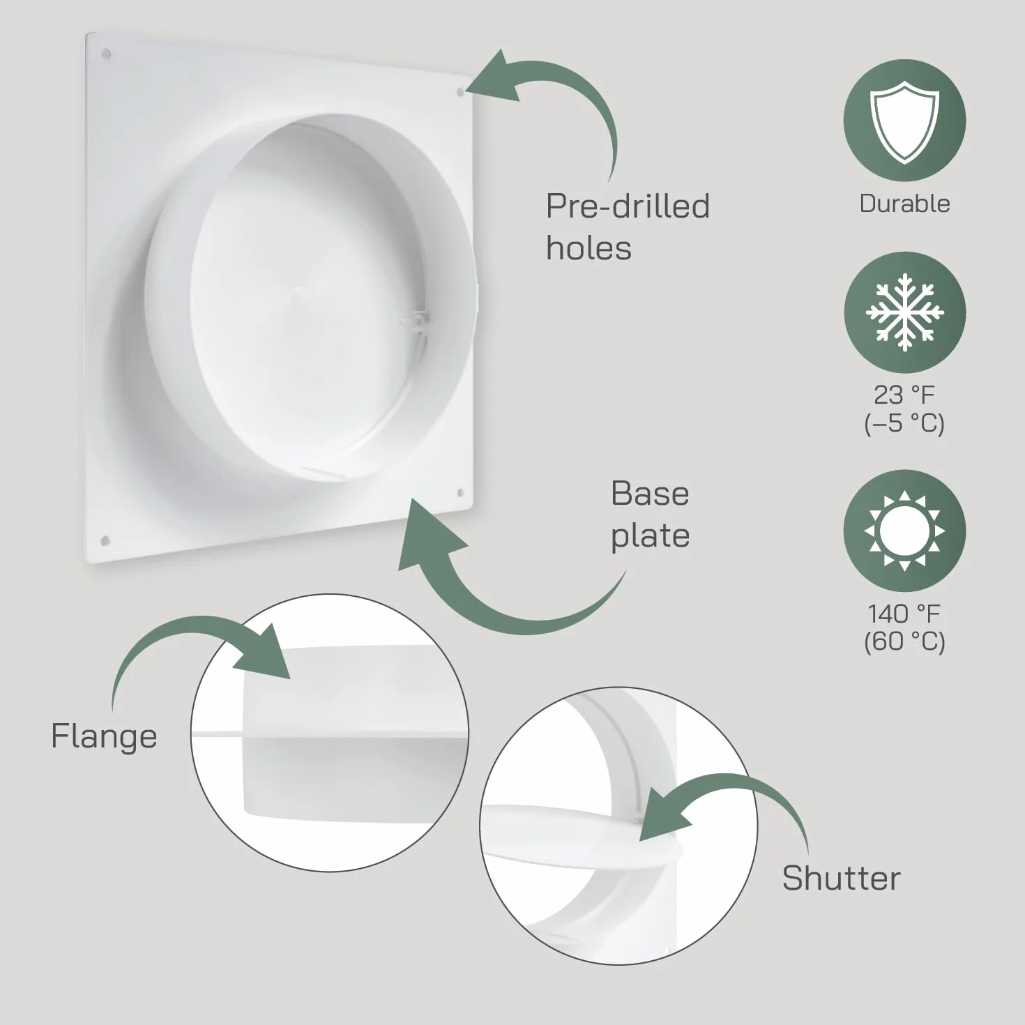 System wentylacyjny 150 mm kołnierz plastikowa rura z zaworem przyłącze kanałowe