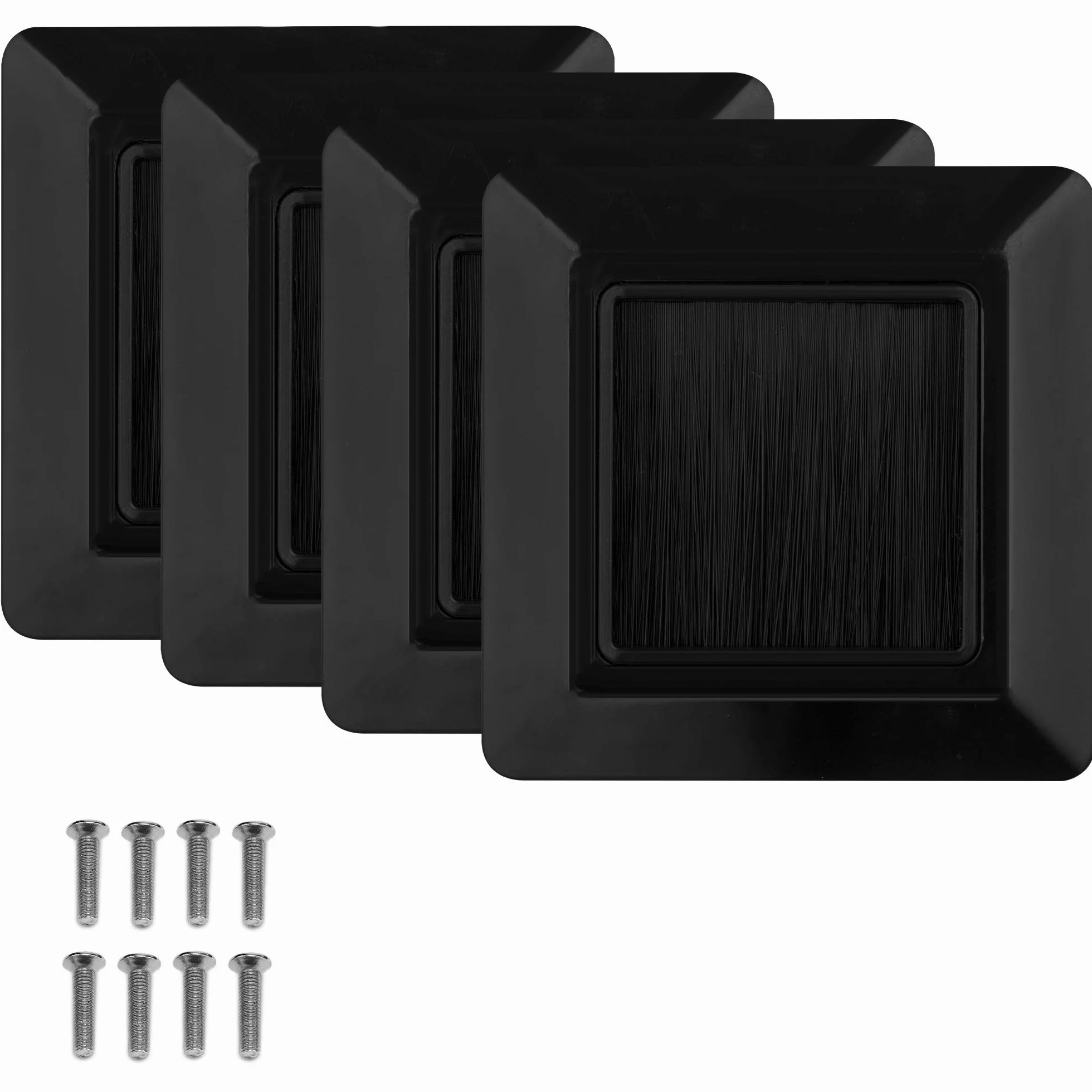 kwmobile Płyta ścienna z szczotką zestaw 4 gniazdo kablowe HDMI TV