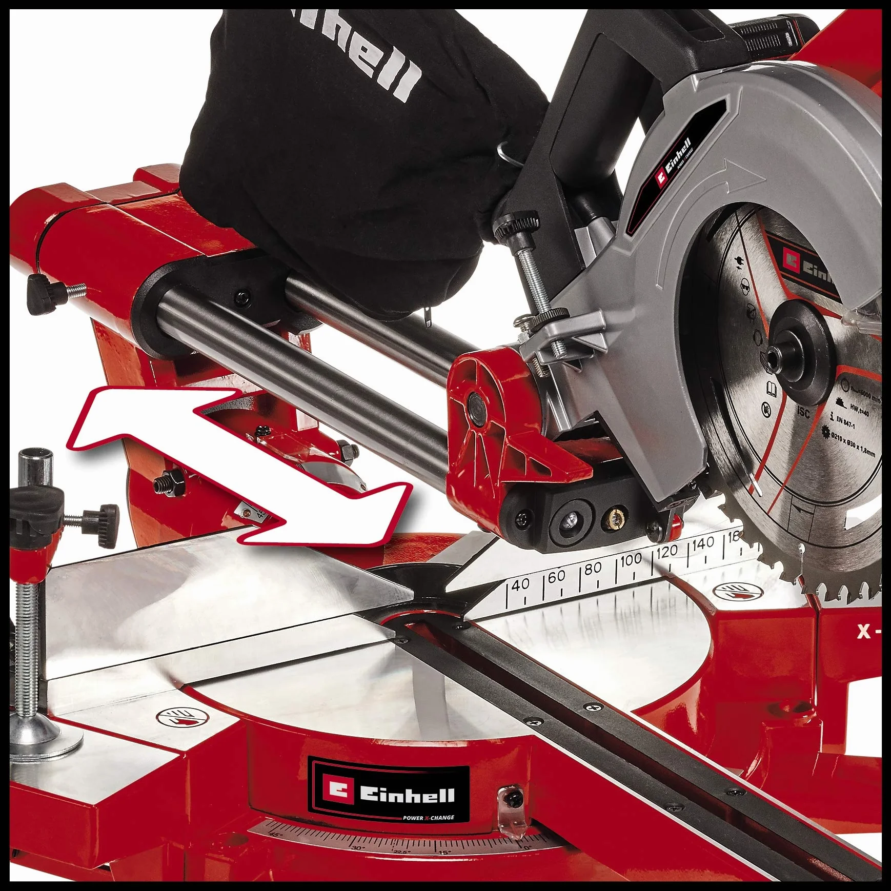Einhell Te-Sm 36/210 Li Solo Piła, Czerwony/Czarny, 78,2 x 53 x 49 cm