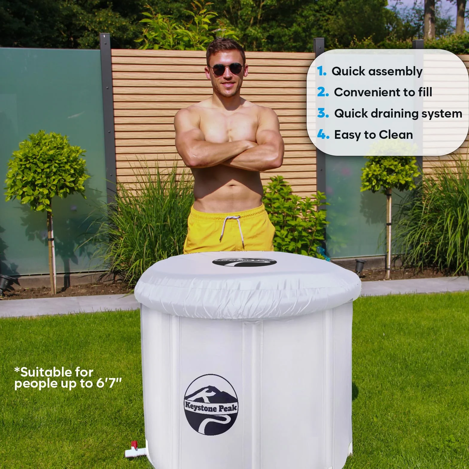 Ice Bath przenośny zbiornik do nurkowania terapia zimną wodą 2024