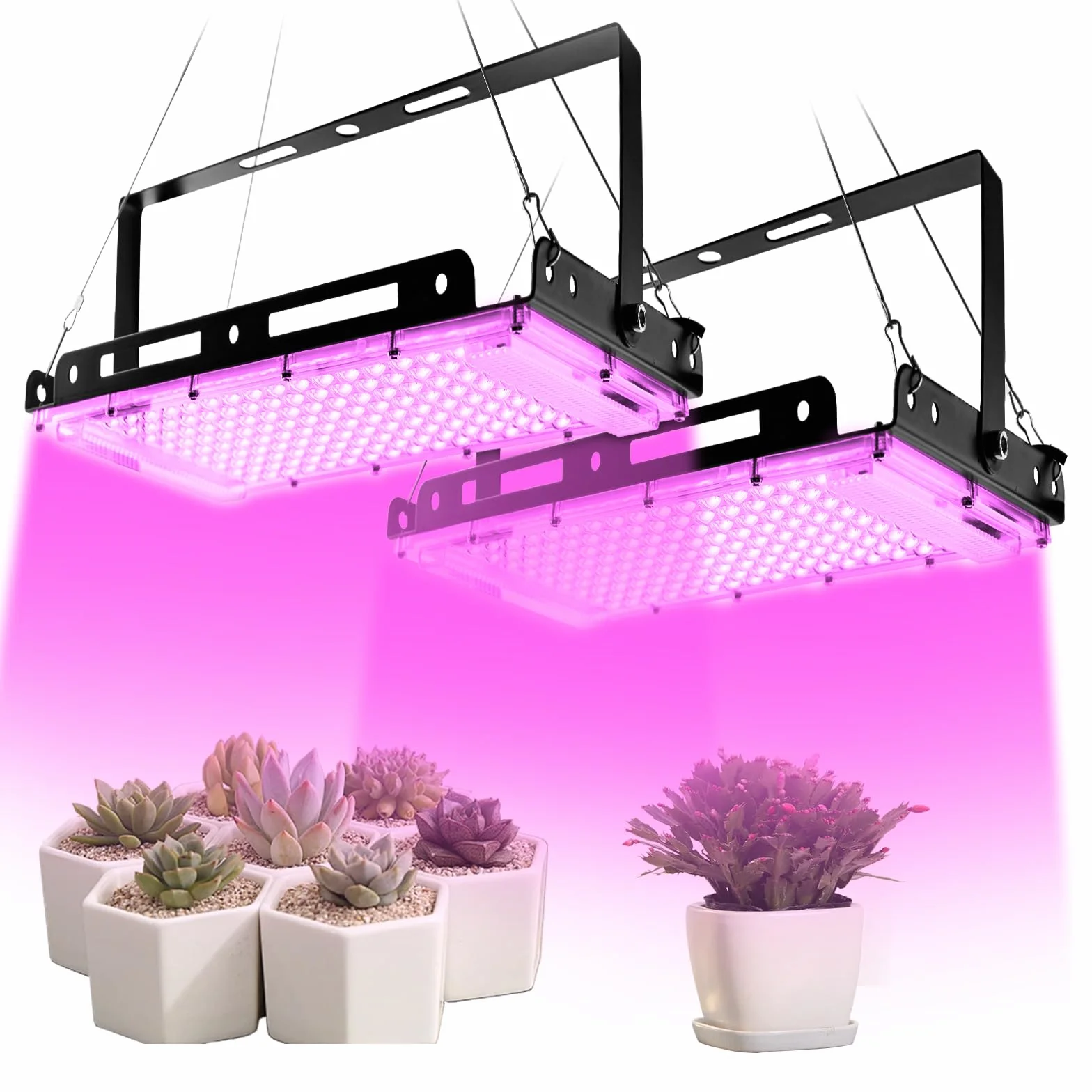 Lampa do uprawy roślin LED 144 diody 30 W pełne spektrum UV 2 sztuki