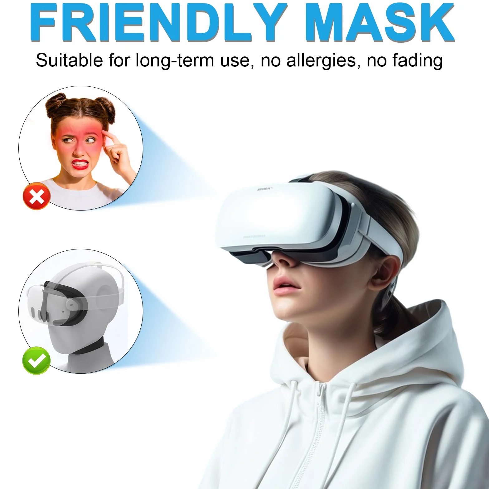 Silikonowa osłona twarzy do Quest 3, okulary VR Meta, odporna na pot