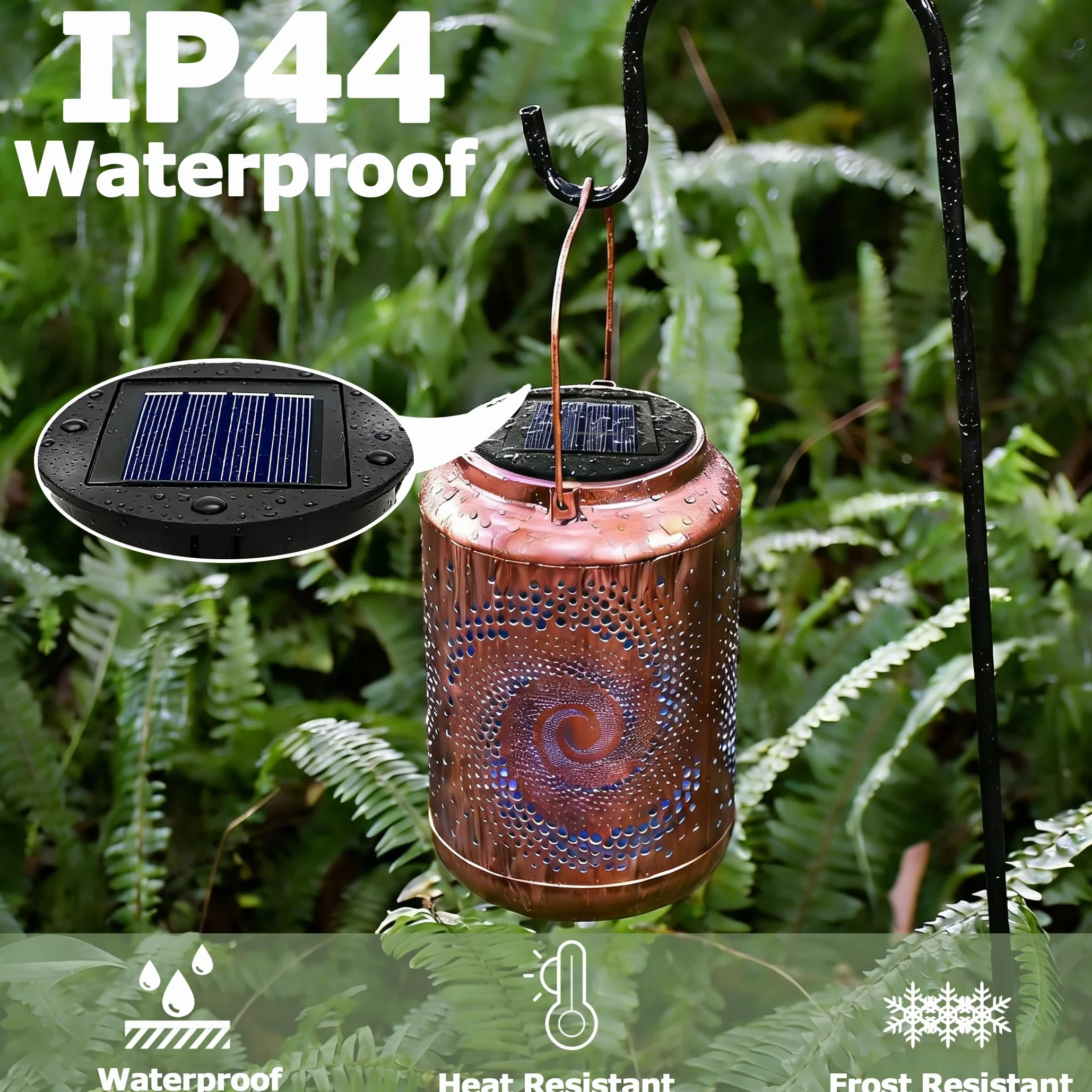 Lampa solarna 8 cm 1,2 V 600 mAh IP44 LED ciepłe światło 2 szt