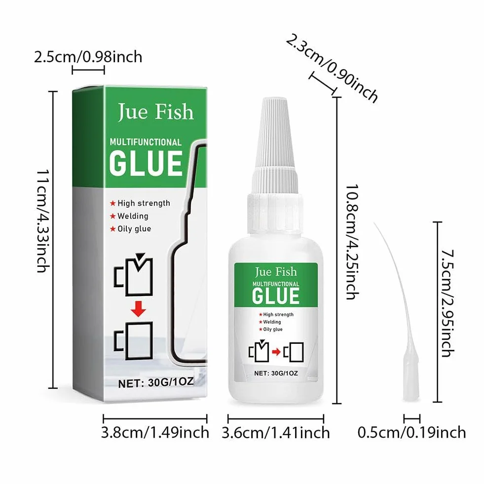 Jue Fish Glue Wysokowytrzymały Klej olejowy Uniwersalny Super Klej Gel, Natychmiastowe Klejenie, Silna przyczepność