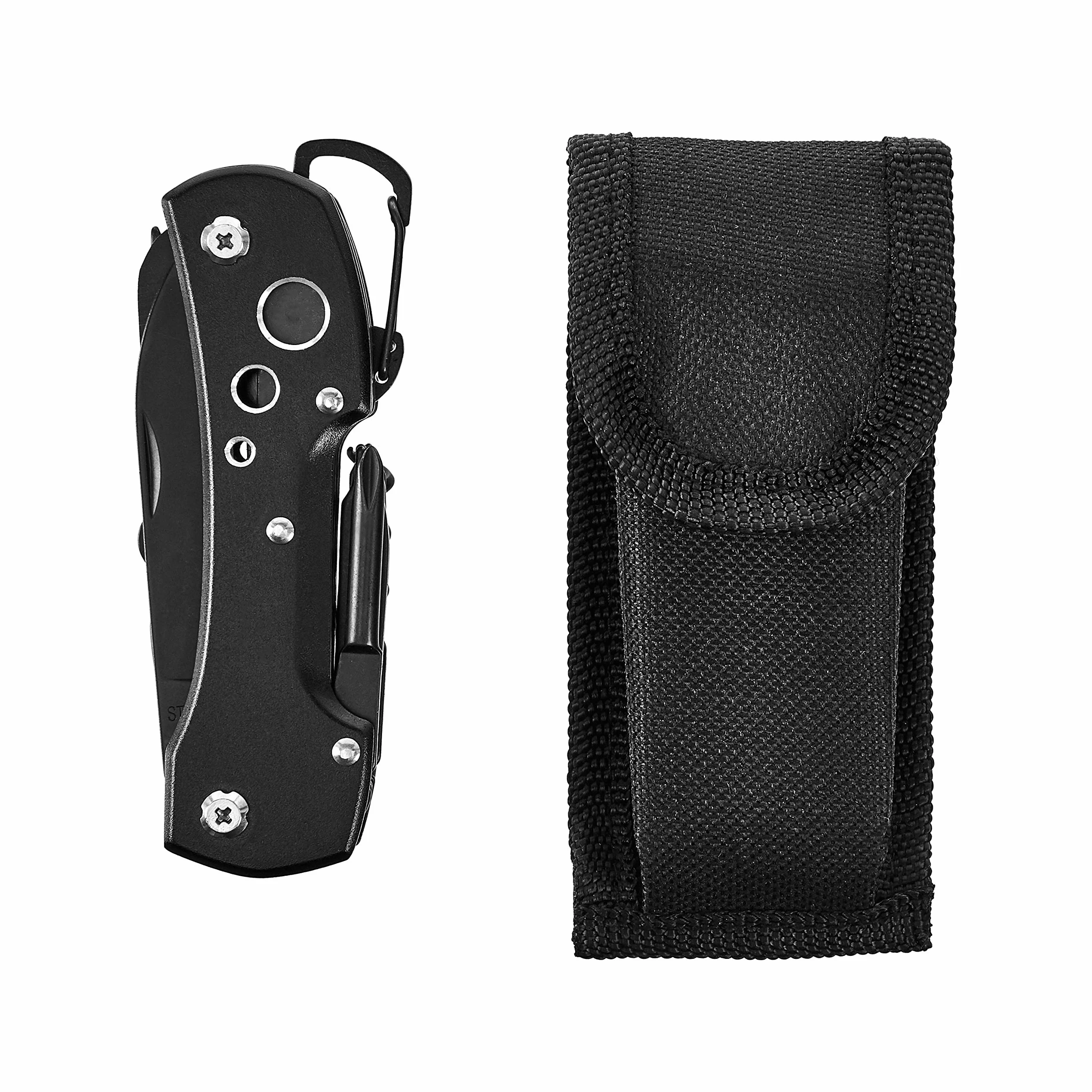 Amazon Basics scyzoryk wielofunkcyjny 15 w 1 czarny z etui