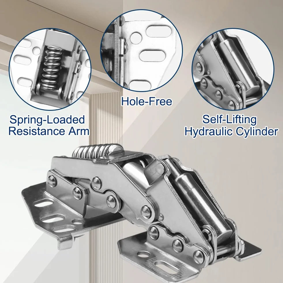 Zawiasy Softclose hydrauliczne do drzwi szafy 6 sztuk