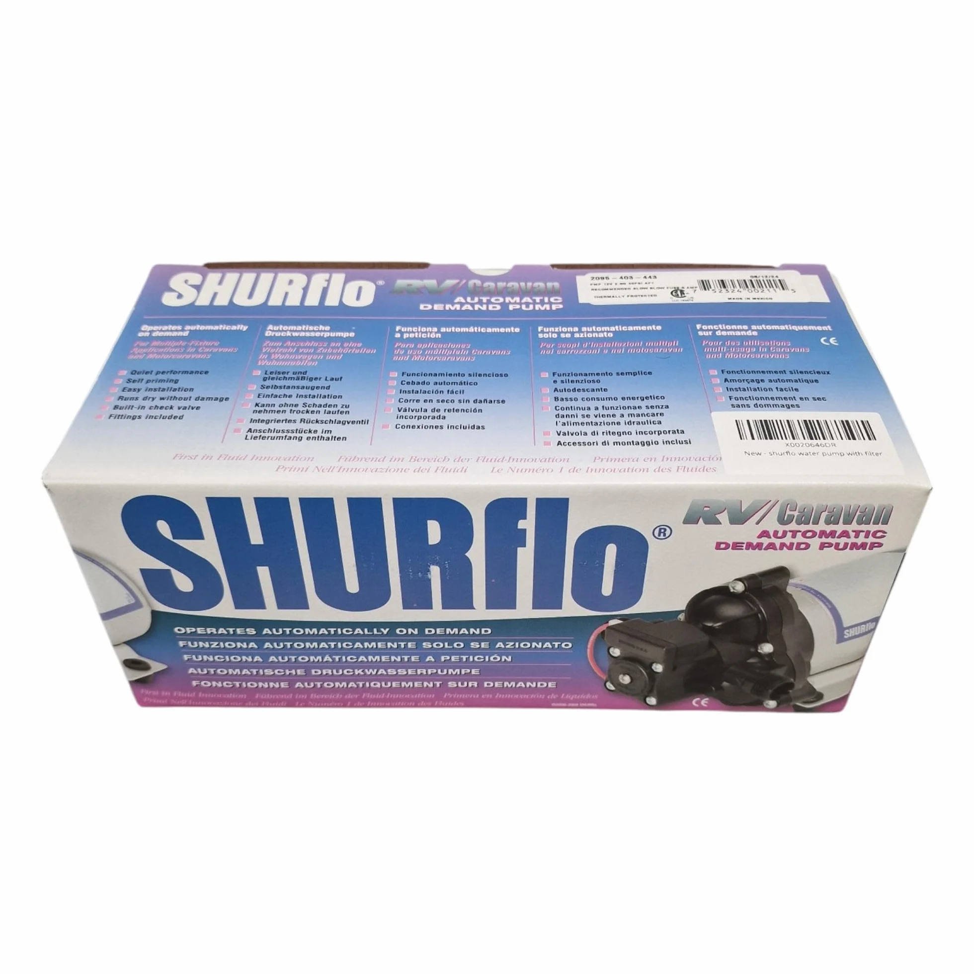 Shurflo pompa wodna z filtrem