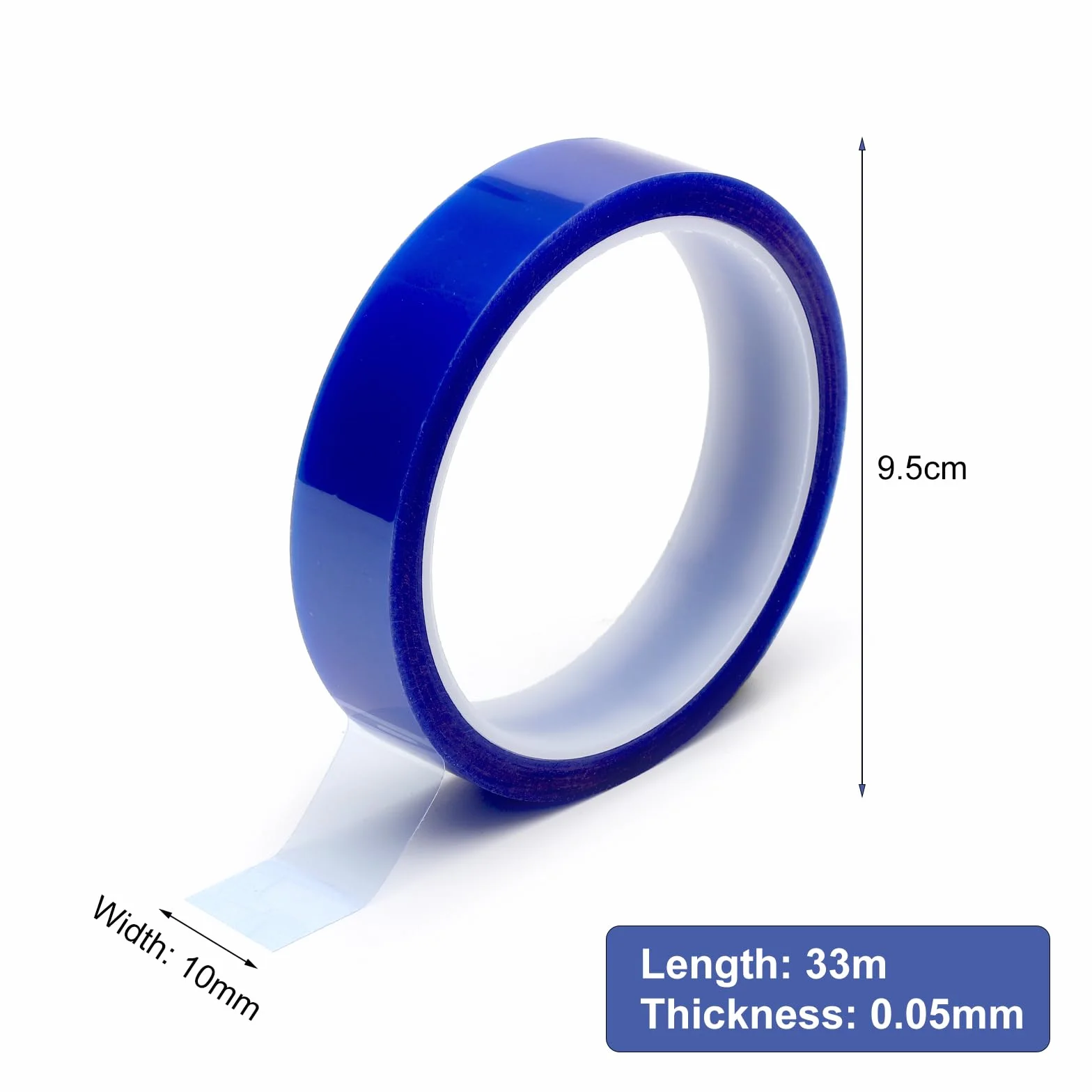 DAWRIS taśma klejąca odporna na wysokie temperatury 20 mm x 33 m 4 rolki niebieska